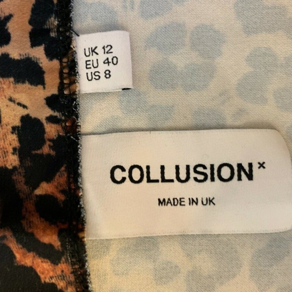 Collusion Graphic Mini Leopard Dress Slip Dress - Picture 4 of 4